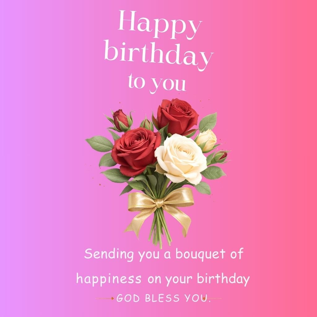 Happy Birthday to You Rose Bouquet Image