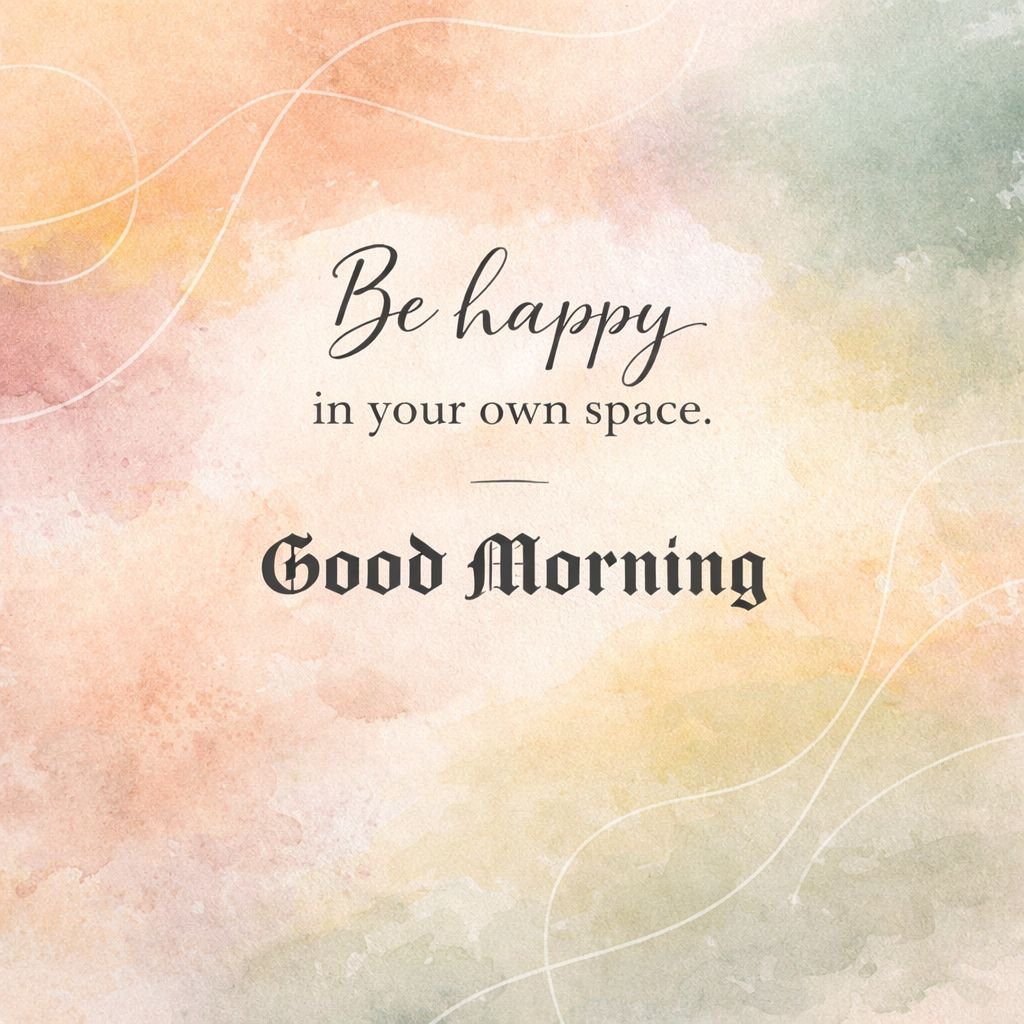 Inspirational Good Morning Quote Image with Soft Pastel Background