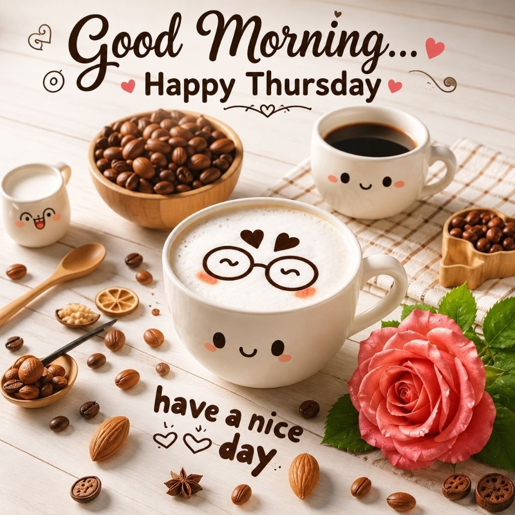 cute coffee cup Thursday greeting