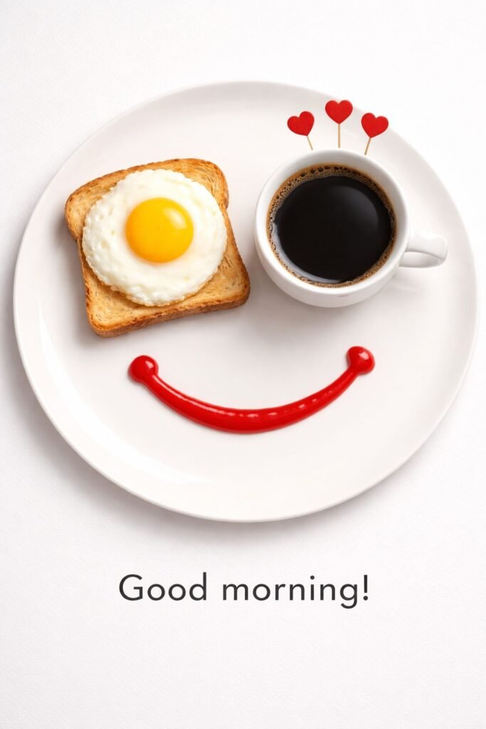 cute good morning breakfast smile image