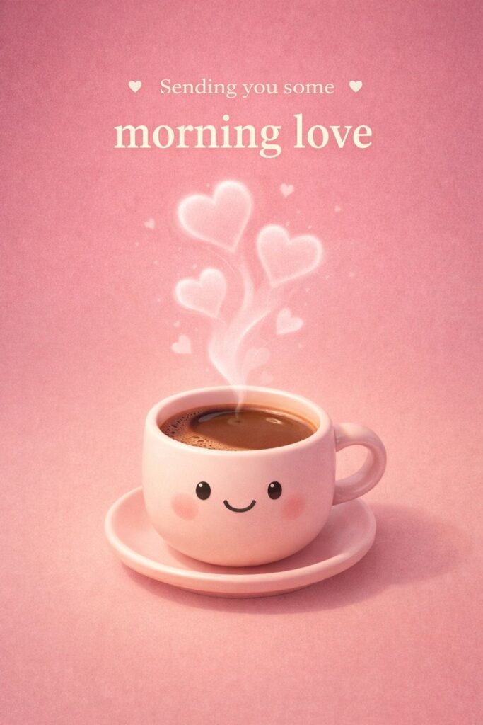 cute good morning coffee love image