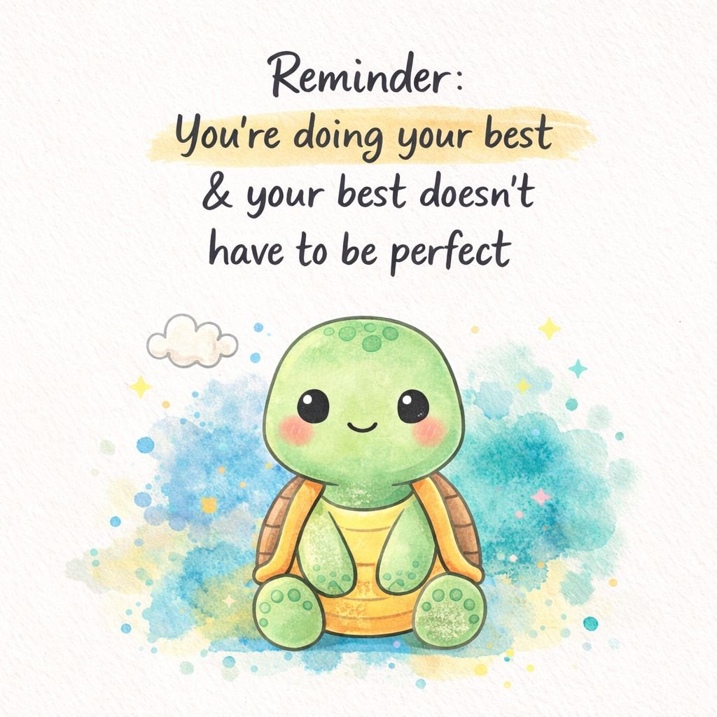 cute turtle motivation quote wallpaper