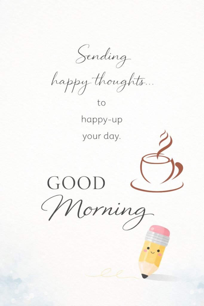 inspirational good morning quote image with coffee