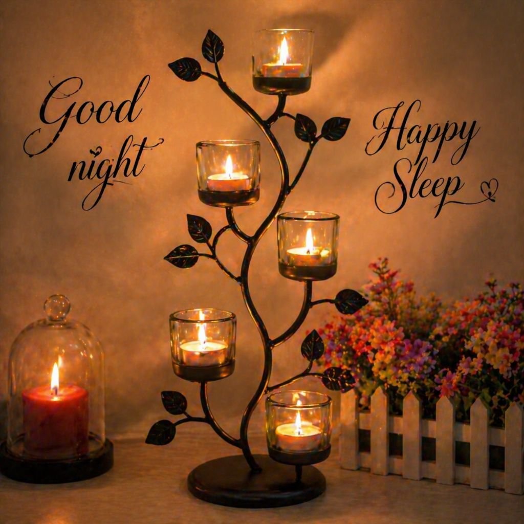 candle stand good night image