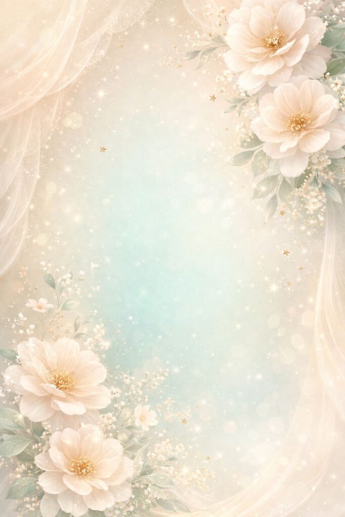 elegant cream floral aesthetic free background