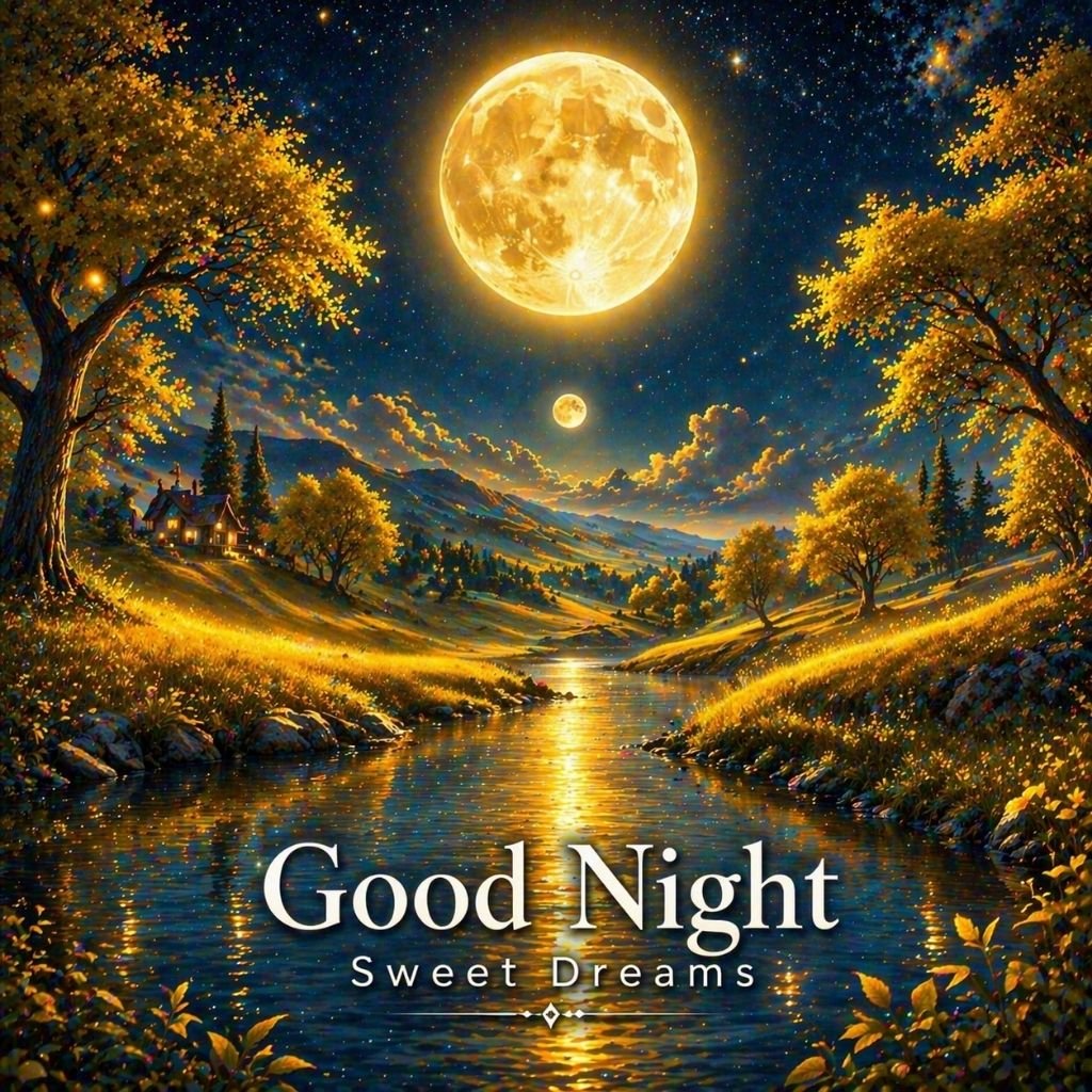 good night sweet dreams golden moon