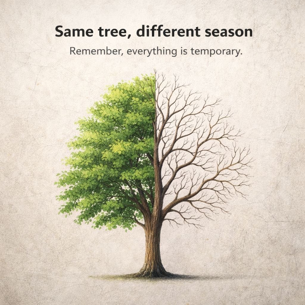 inspirational change and growth image with tree art