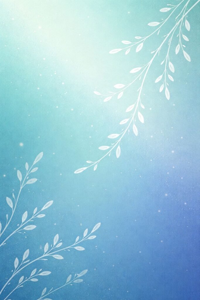 minimal blue aesthetic leaf wallpaper