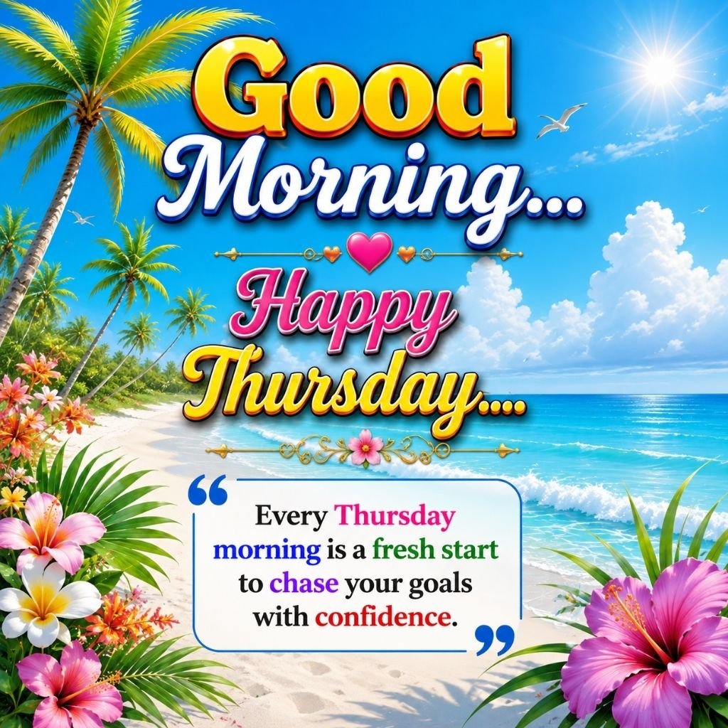 Beach Sunrise Good Morning Happy Thursday Inspirational Image