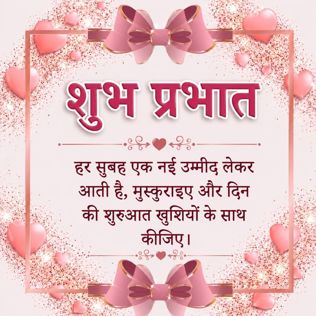 Beautiful Shubh Prabhat Image with Hindi Quote