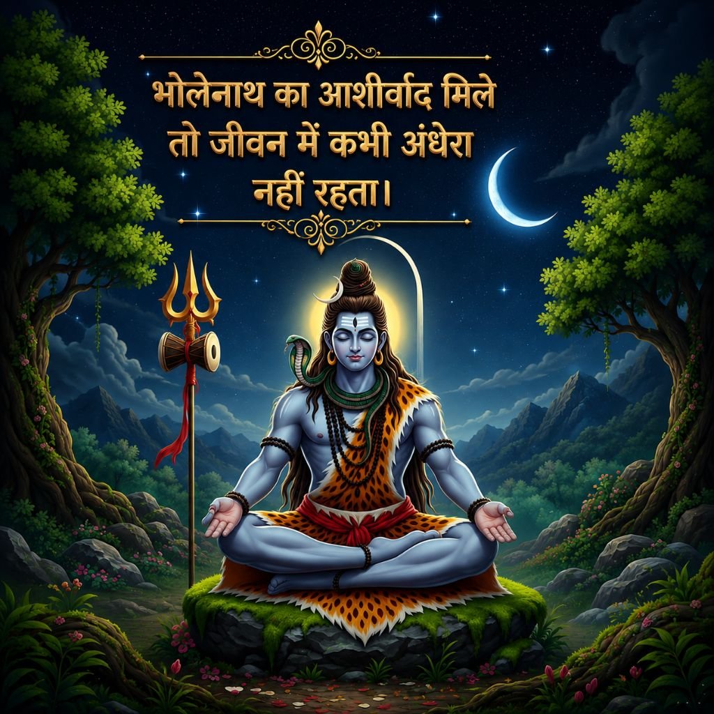 Bholenath Quotes in Hindi with Lord Shiva HD Image for WhatsApp