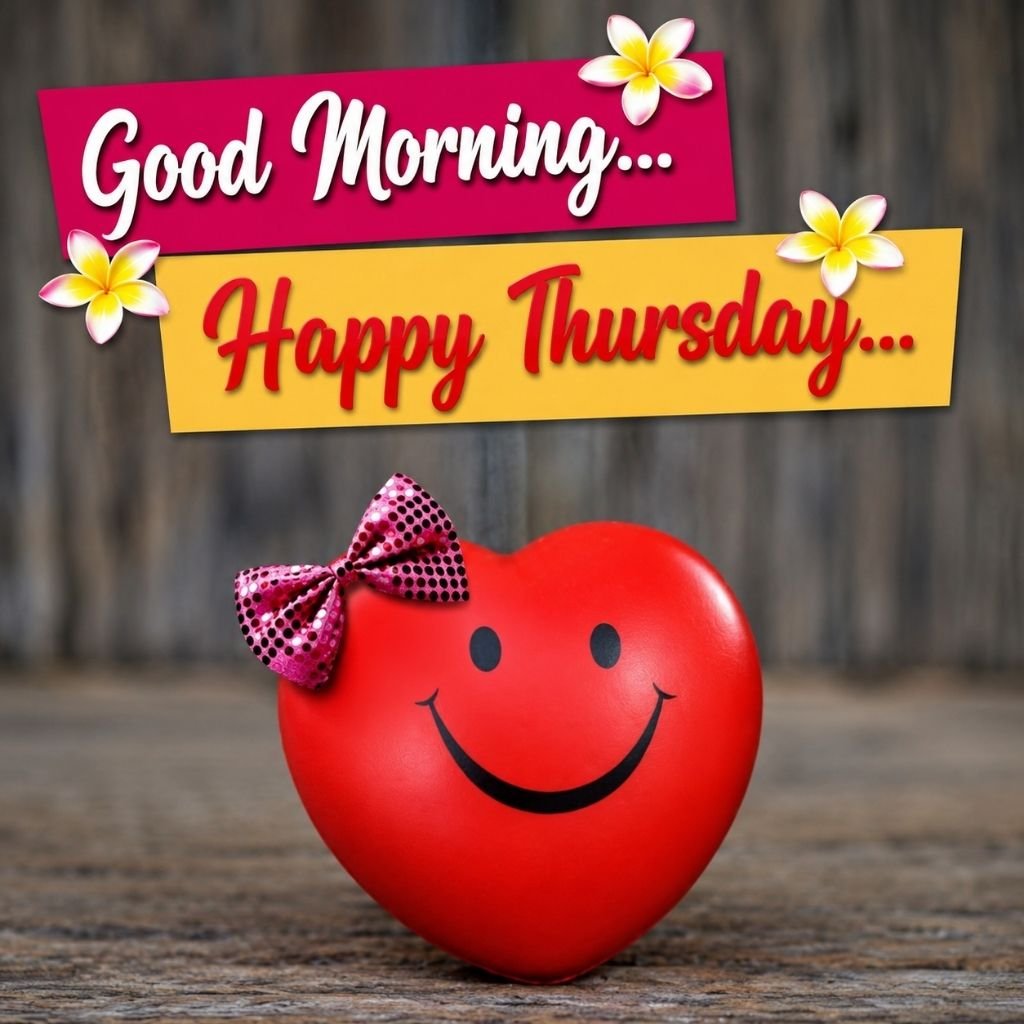 Cute Smiley Heart Good Morning Happy Thursday Image