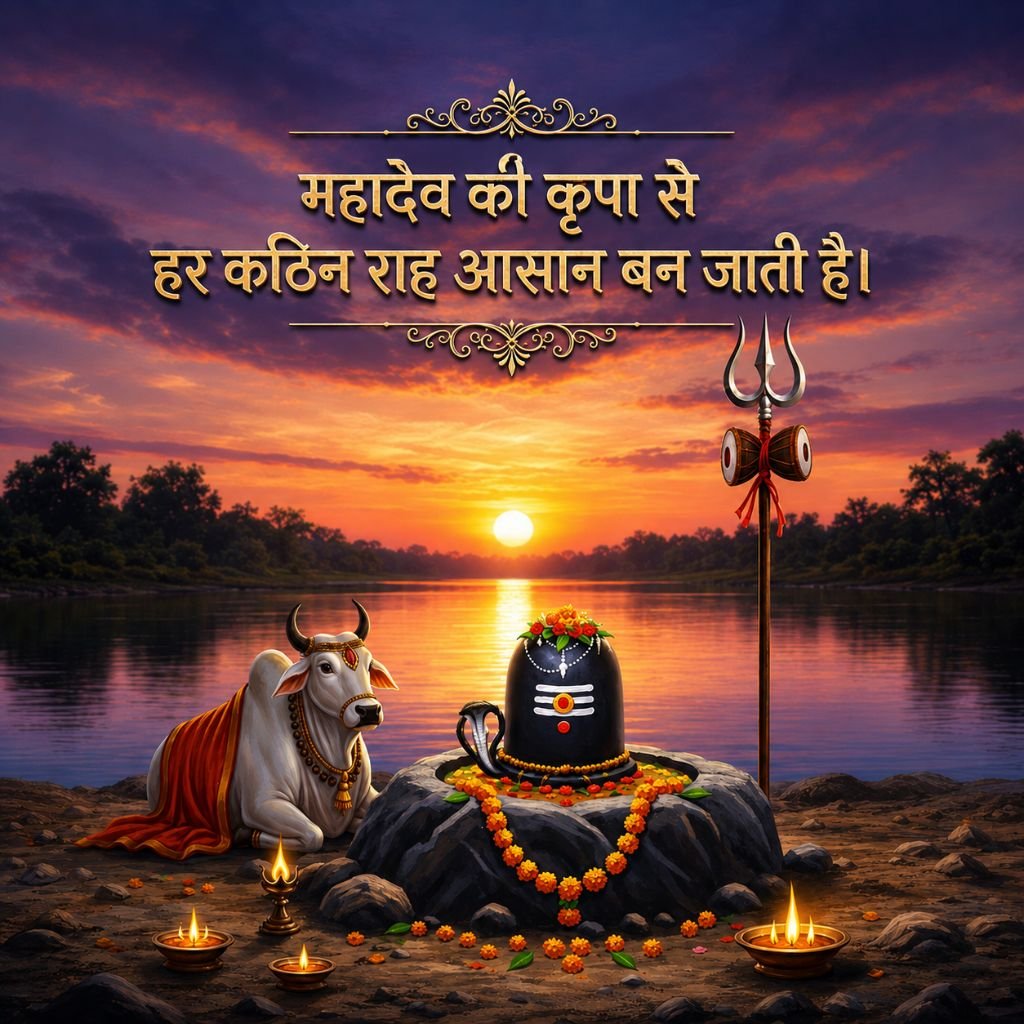 Mahadev Blessing Quotes Image in Hindi