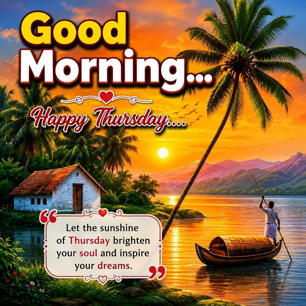 Sunrise Lake Good Morning Happy Thursday Inspirational Image