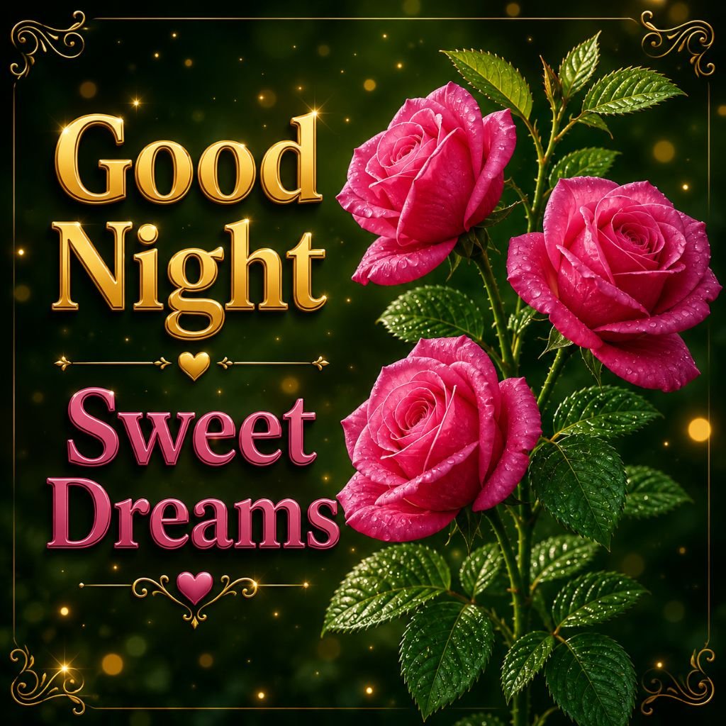 beautiful good night images with flowers