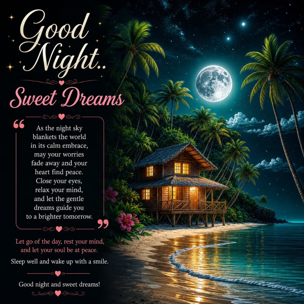 beautiful good night photo with quotes for whatsapp