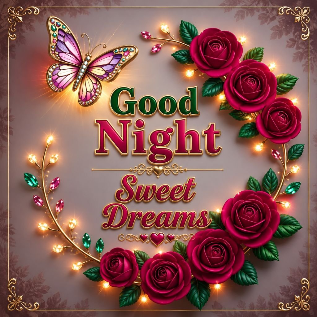 butterfly good night images