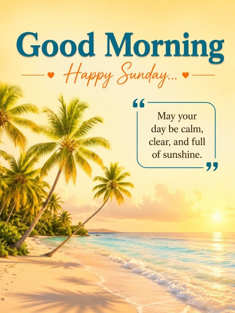 calm and sunny sunday blessings