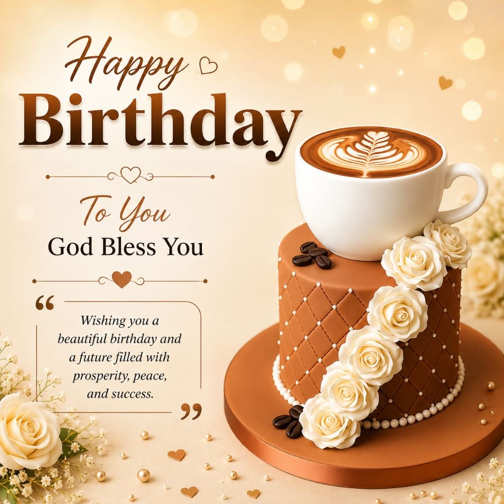 coffee cake image with simple blessings