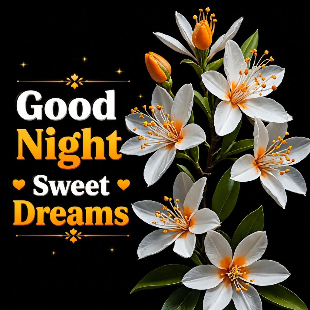 good night images new flowers