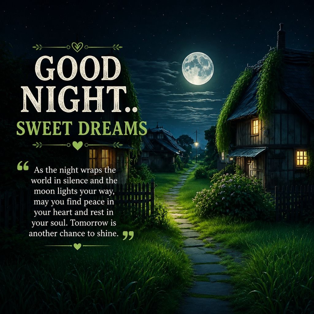 good night village images with quotes