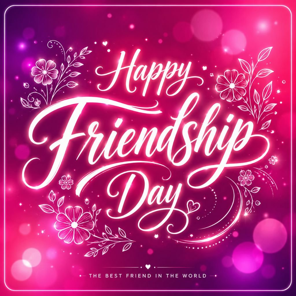 pink floral friendship wishes happy friendship day images free download