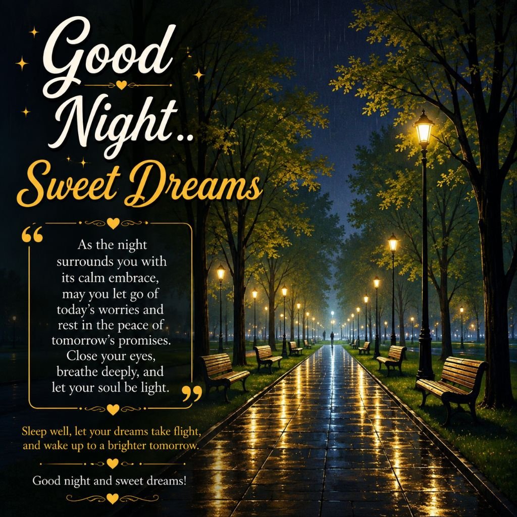 rainy good night images with quotes