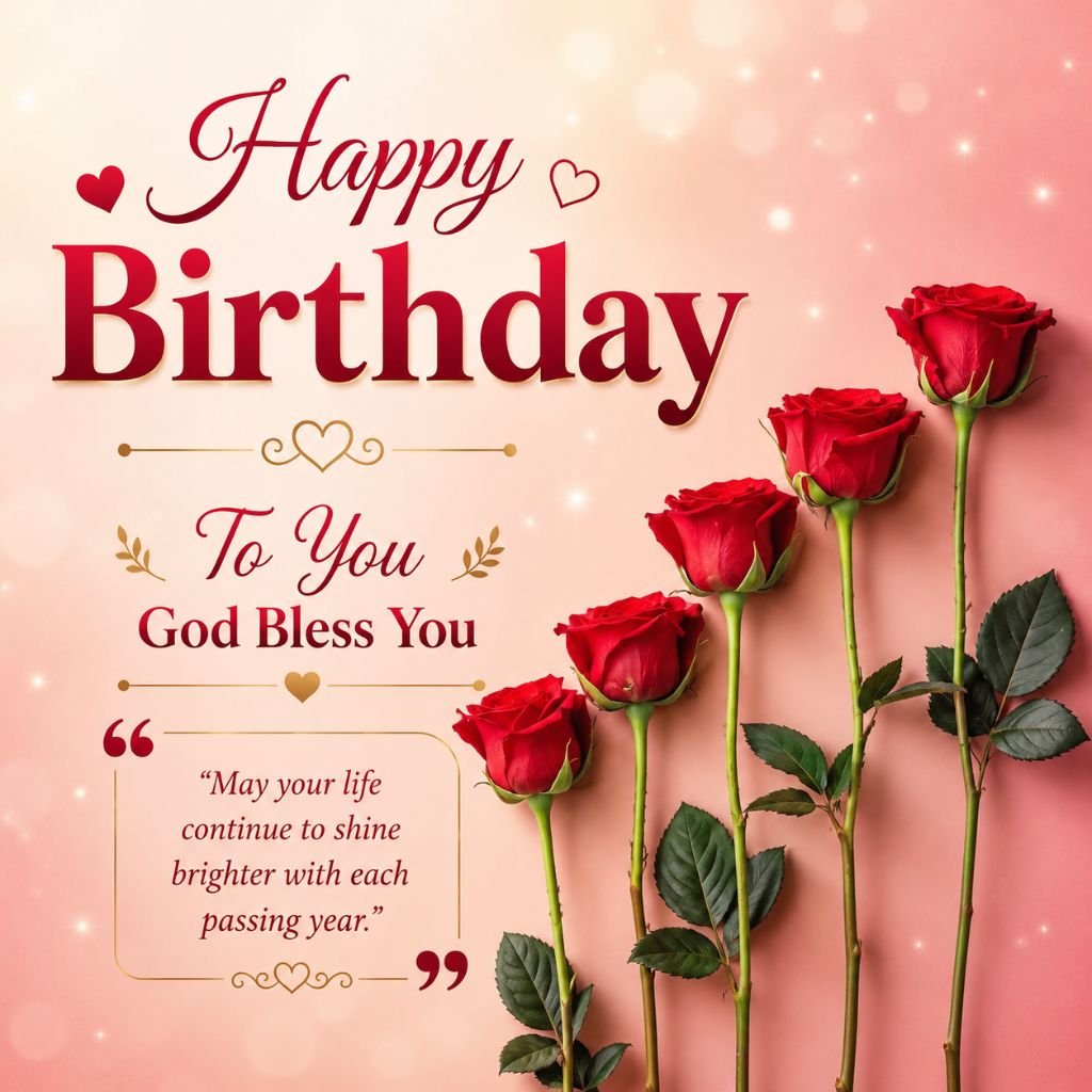 red roses image with birthday wishes