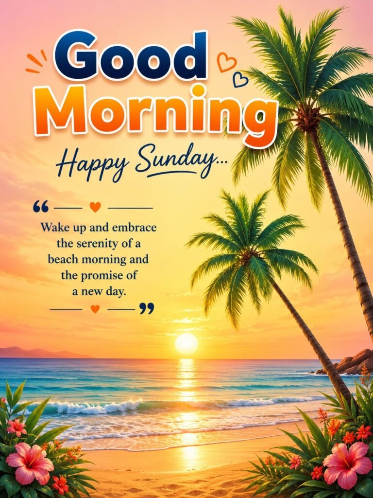 tropical morning inspiration and positive new day quote