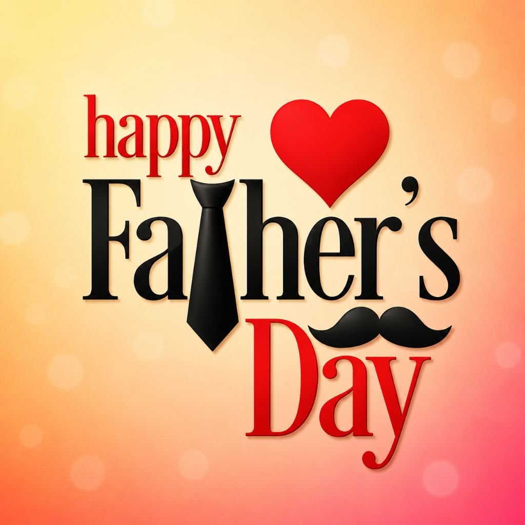 Happy Father’s Day design with a black necktie