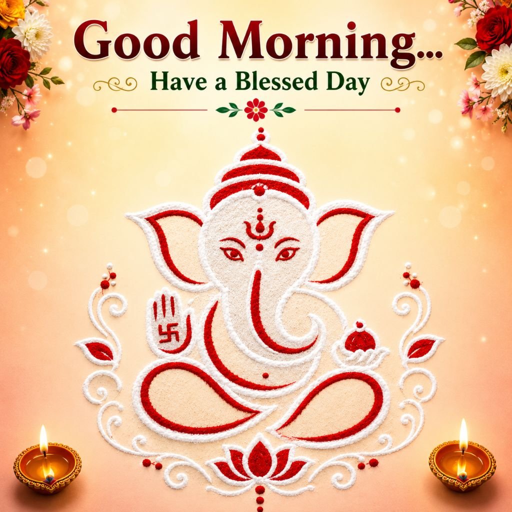 Lord Ganesha early morning images