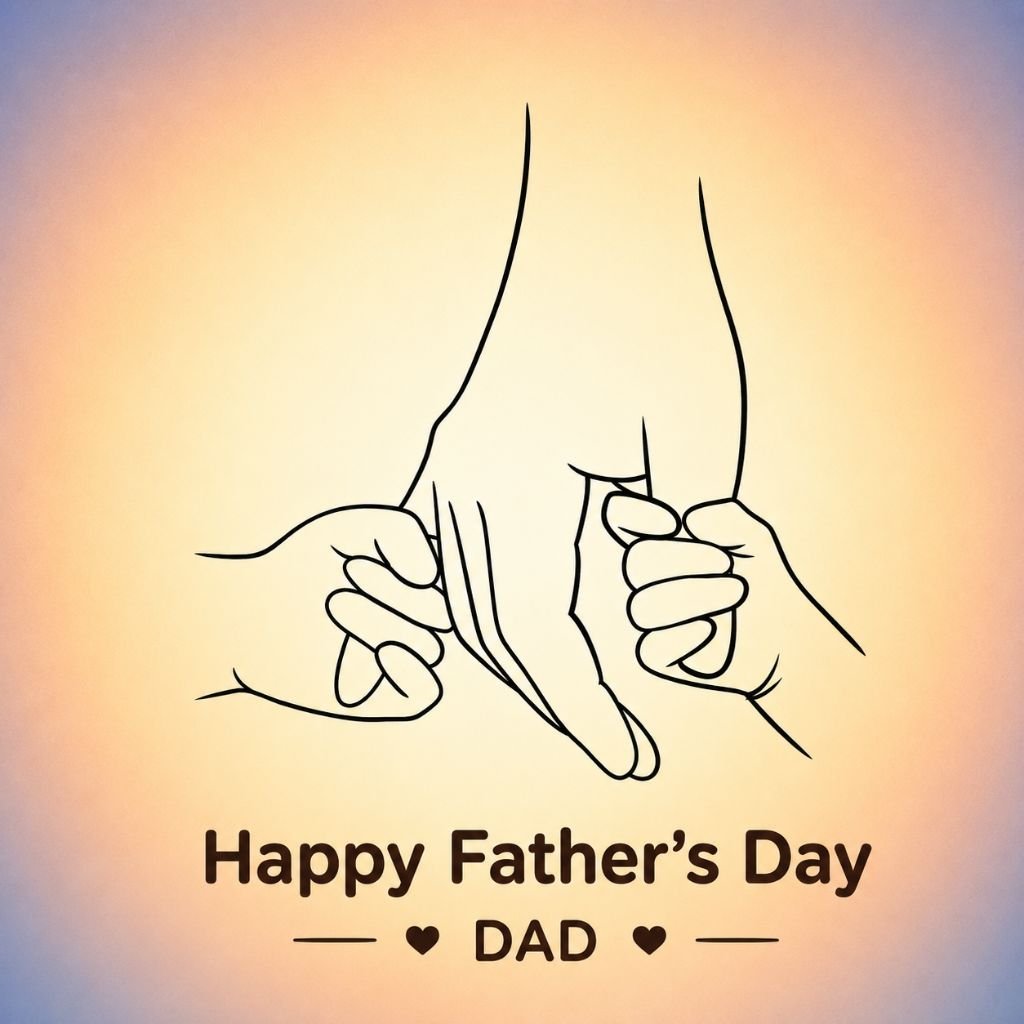 a child holding a father’s finger Happy Fathers Day image