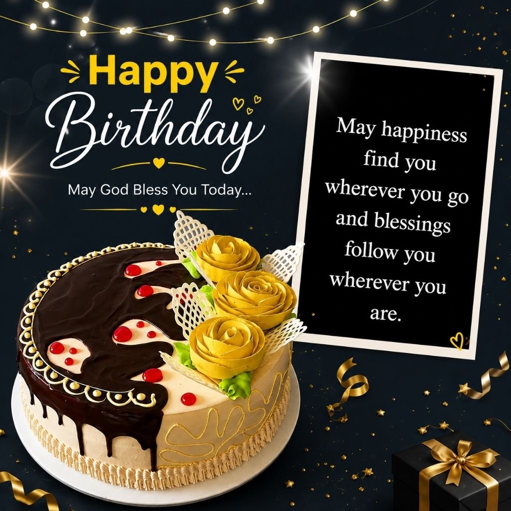 a chocolate drip cake birthday wishes and images for a friend