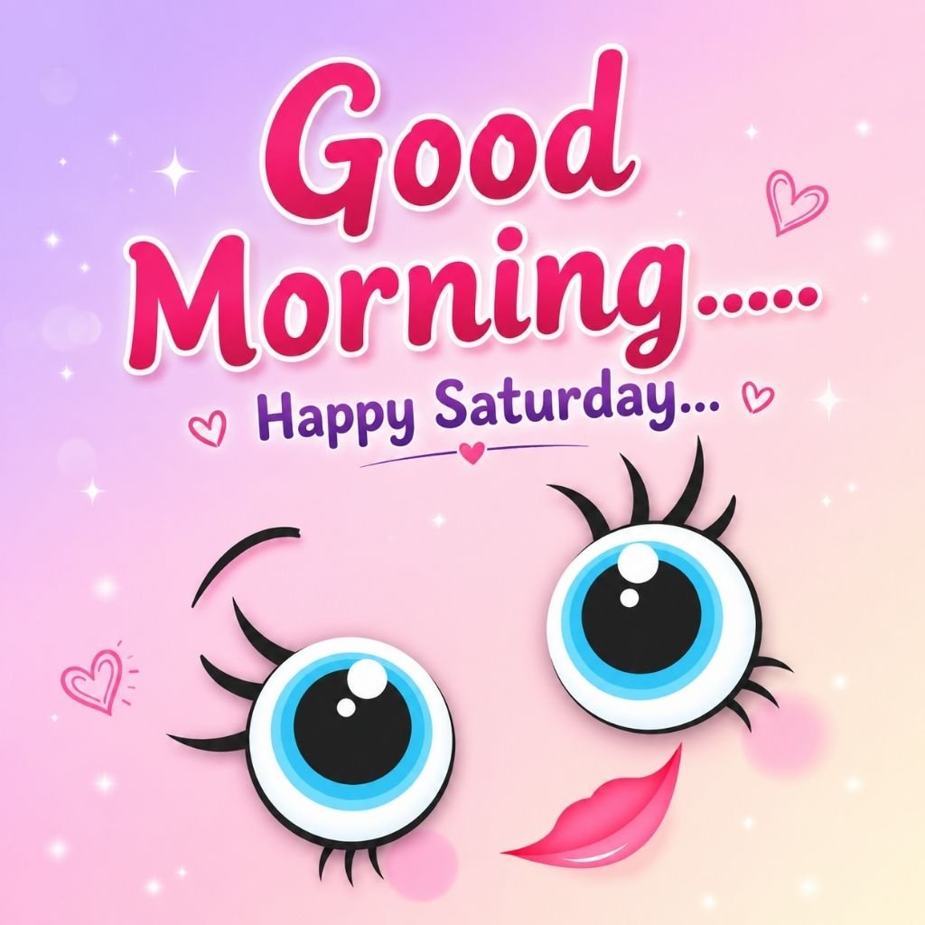  a cute cartoon face with happy saturday picture quotes