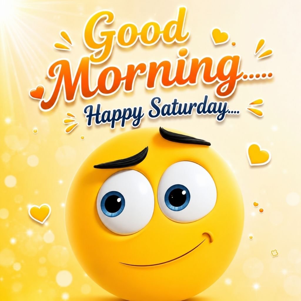 a cute yellow emoji face weekend funny