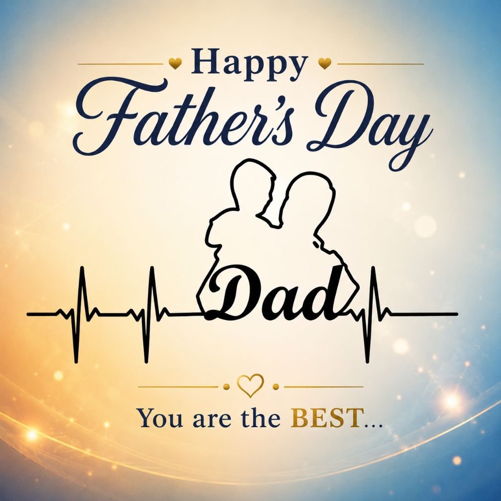 a father and child silhouette Happy Father’s Day wishes