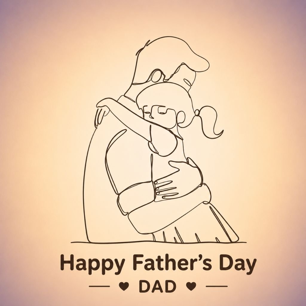 a father and daughter sharing a warm hug Happy Fathers Day wishes