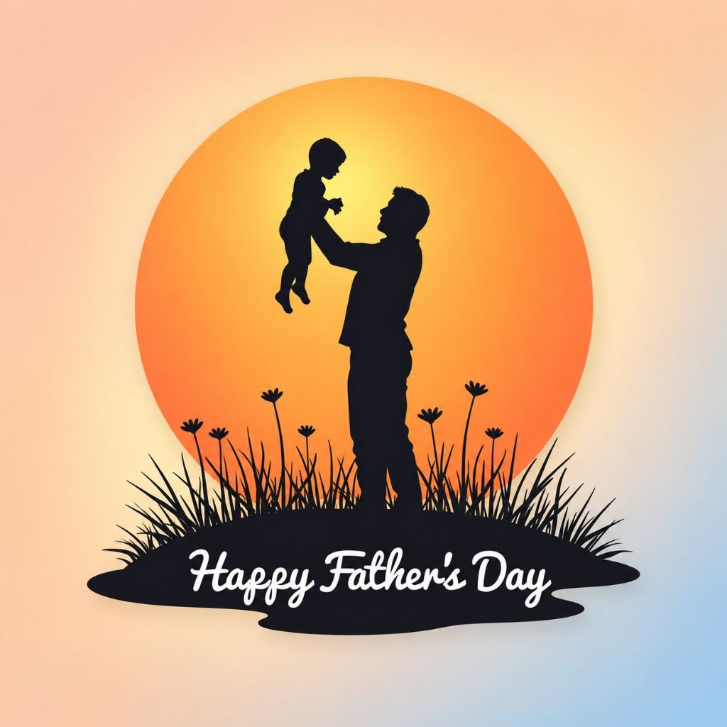 a father lifting his child Happy Father’s Day