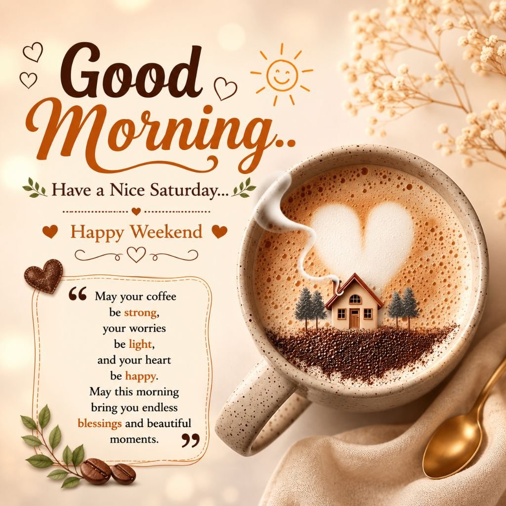 a latte coffee cup saturday weekend blessings
