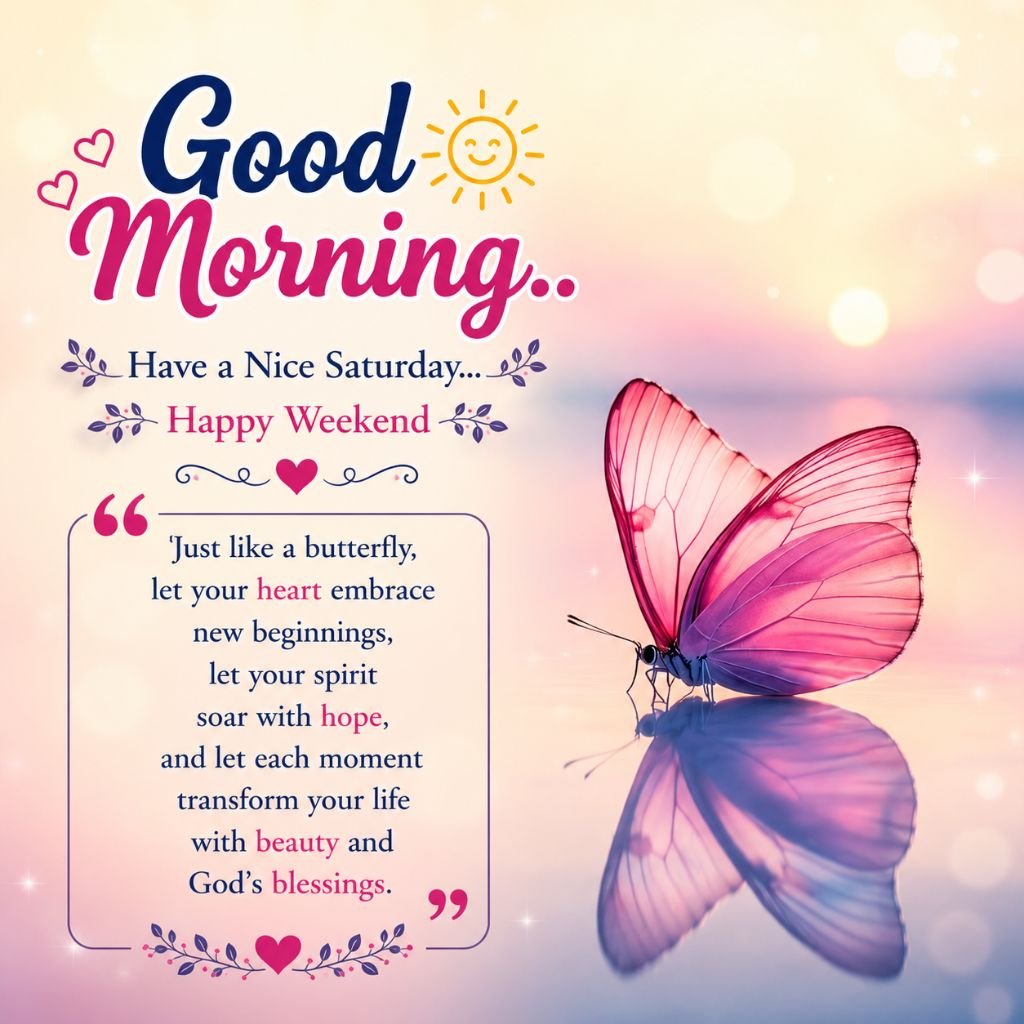 a pink butterfly reflection saturday images and blessings