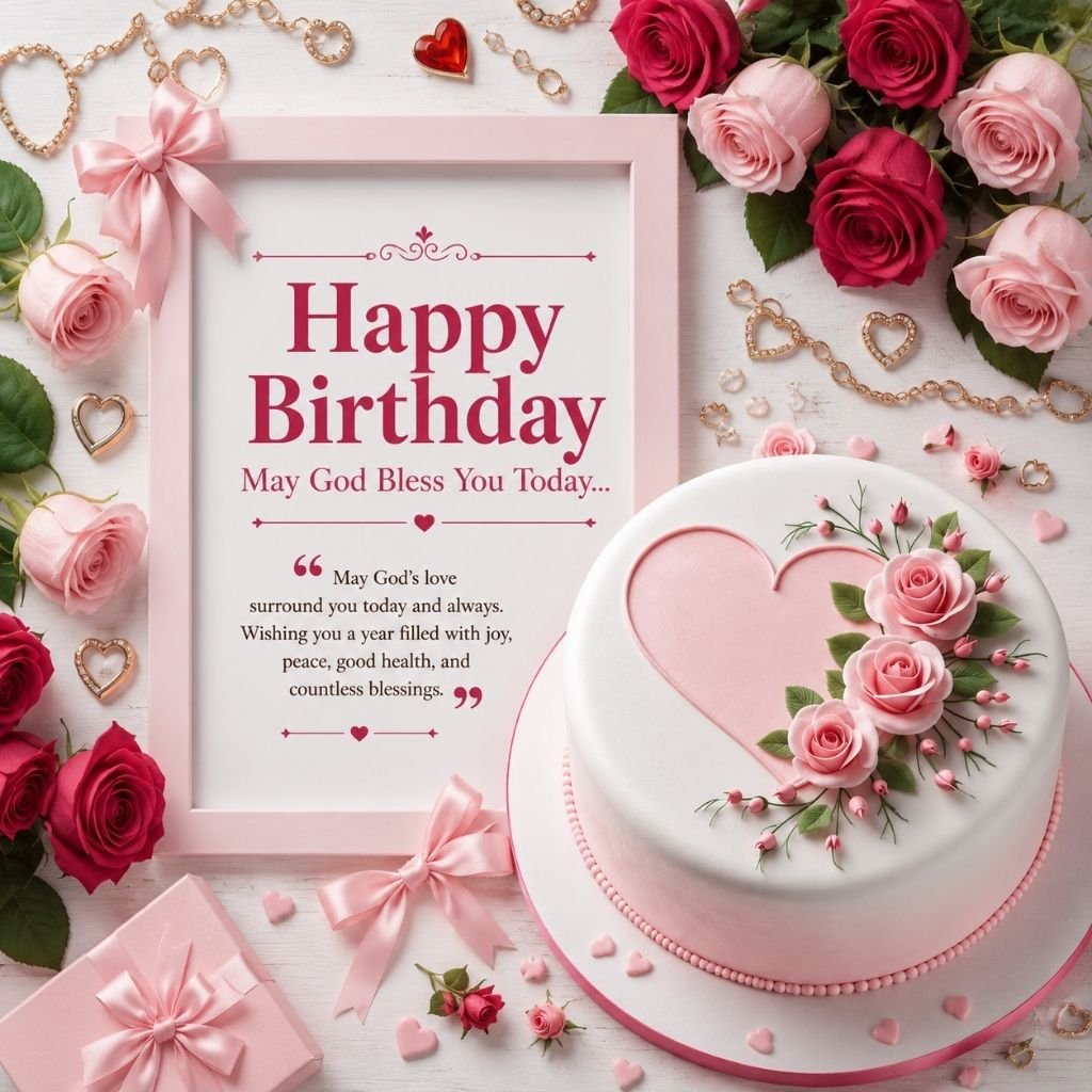 a pink heart-themed birthday cake happy friend quotes