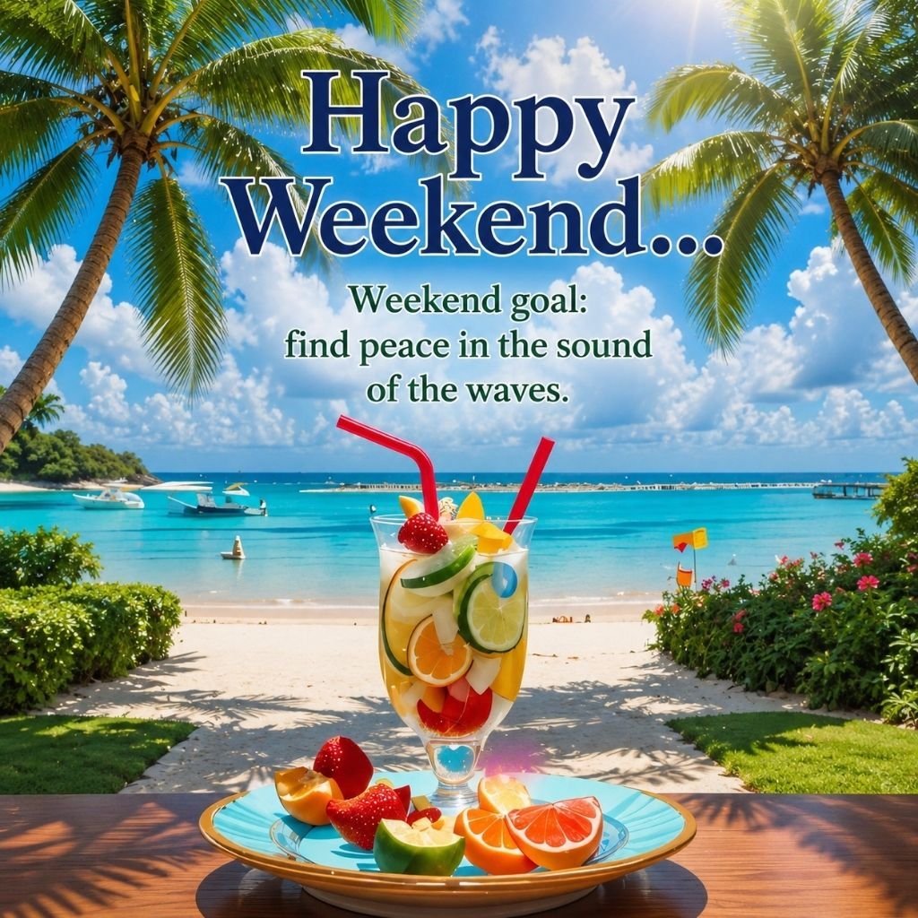 a refreshing fruit cocktail have a good weekend pics