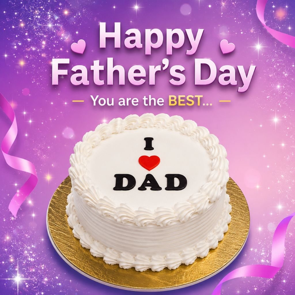 a sparkling purple Happy Father’s Day wishes