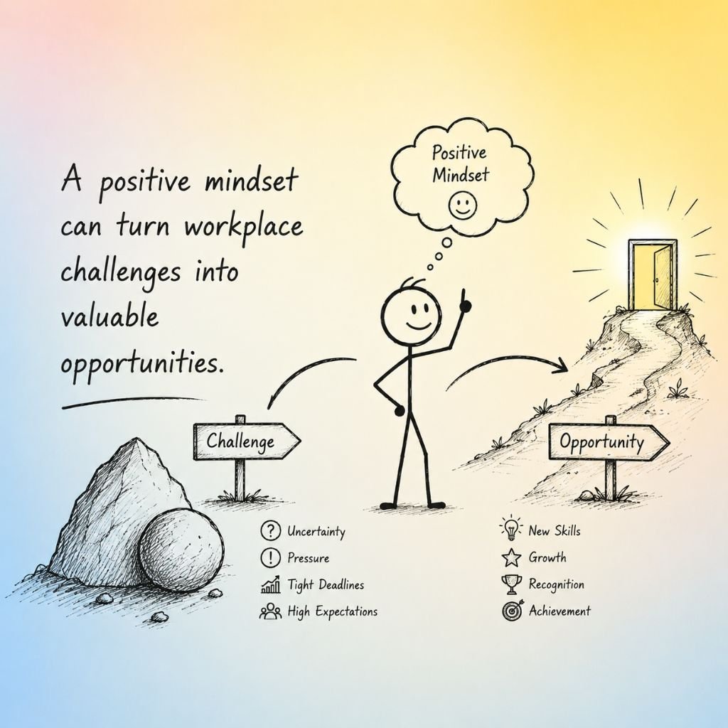 a stick figure and success pathway caption on hard work