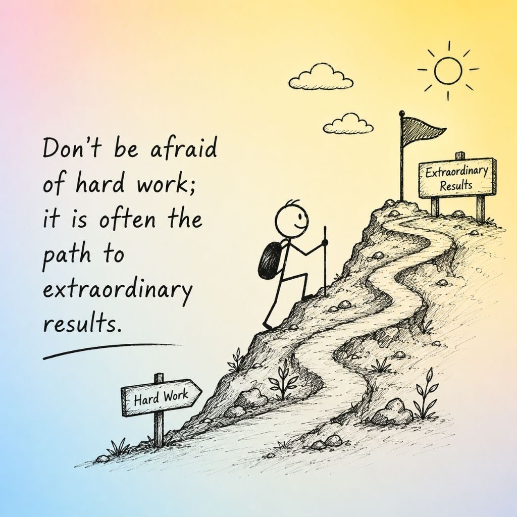 a stick figure climbing a mountain path with motivational quotes for employees