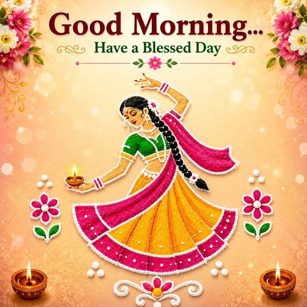 a traditional Indian woman dancing with a diya beautiful morning pictures