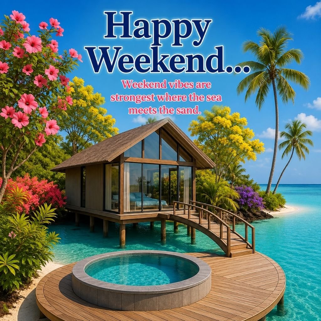 a tropical lagoon have good weekend pictures