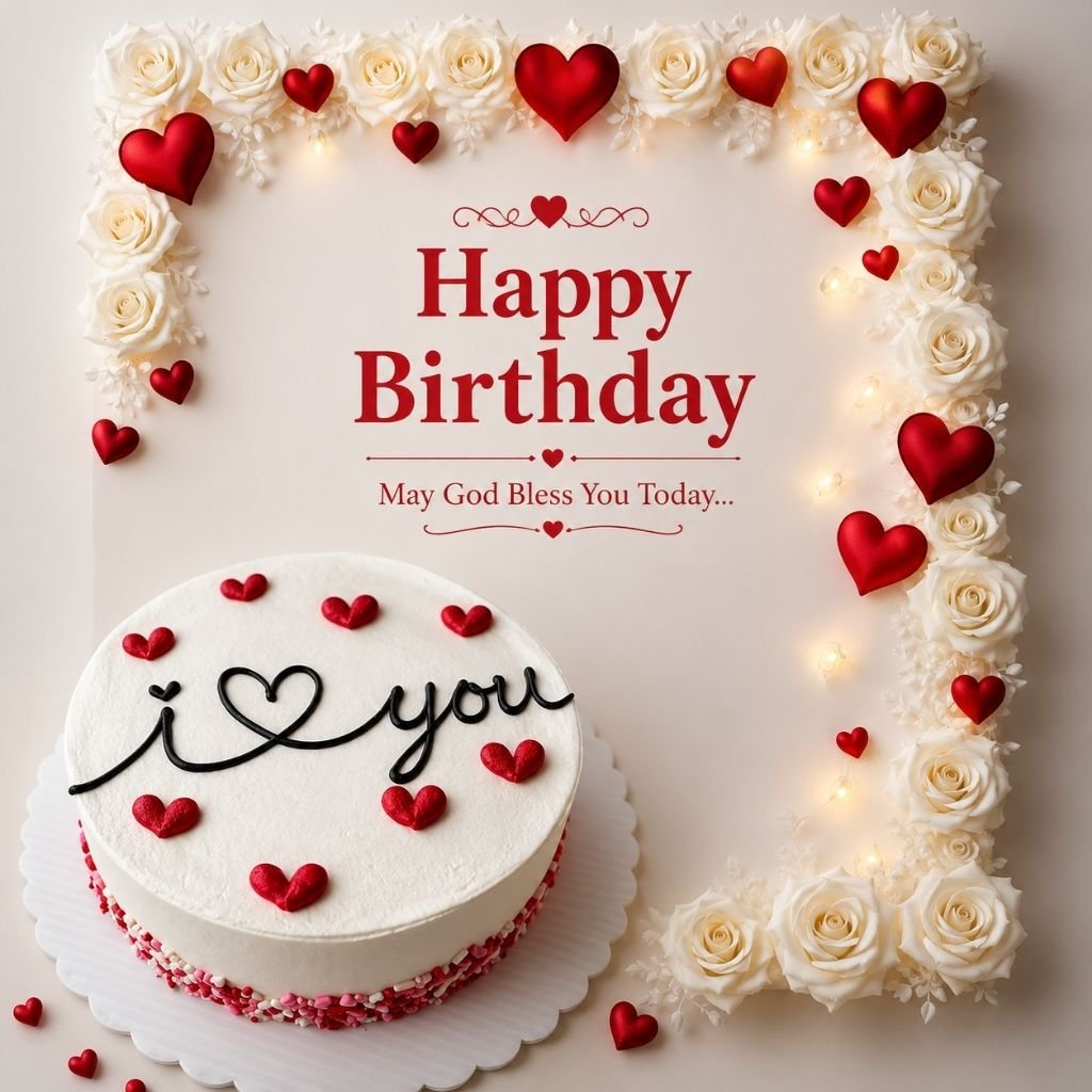 a white cake images of birthday wishes