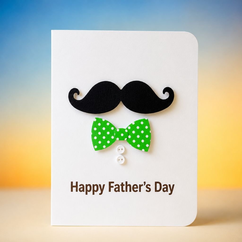 black mustache with green polka-dot bow tie happy fathers day images