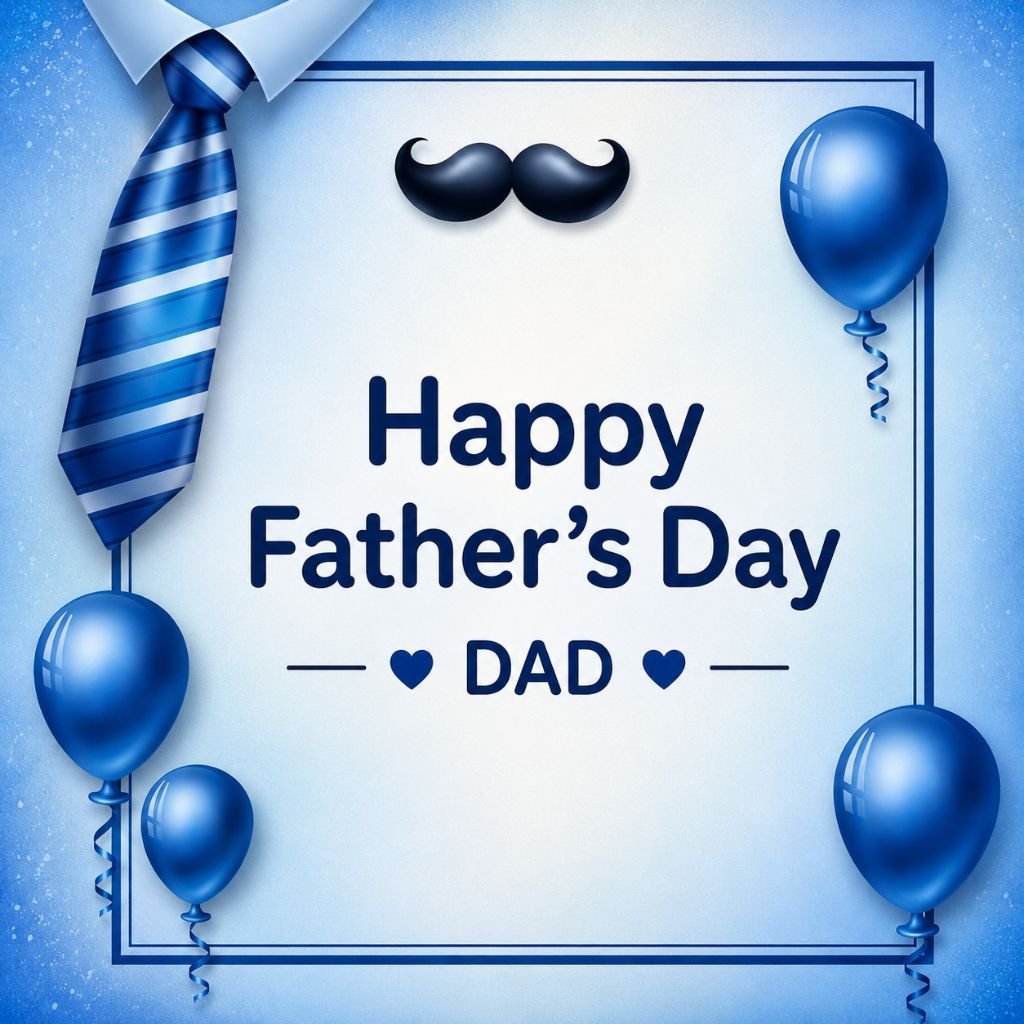 blue balloons Happy Fathers Day